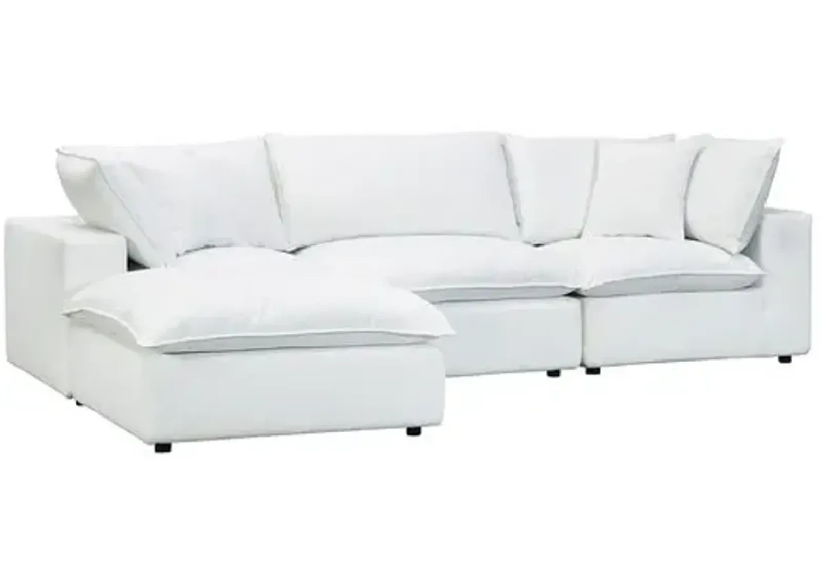 Benji Performance Modular 4-Pc Sectional - White