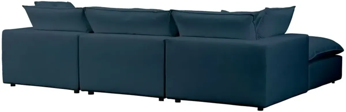Benji Performance Modular 4-Pc Sectional - Blue