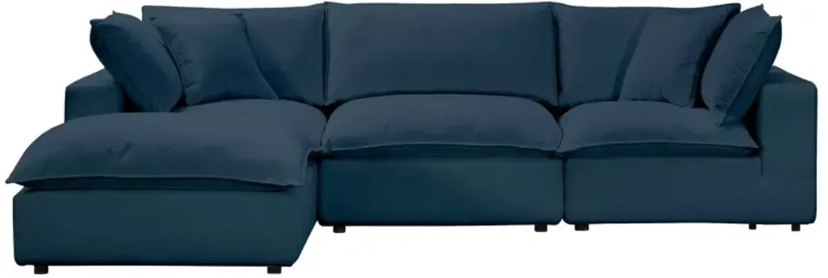 Benji Performance Modular 4-Pc Sectional - Blue