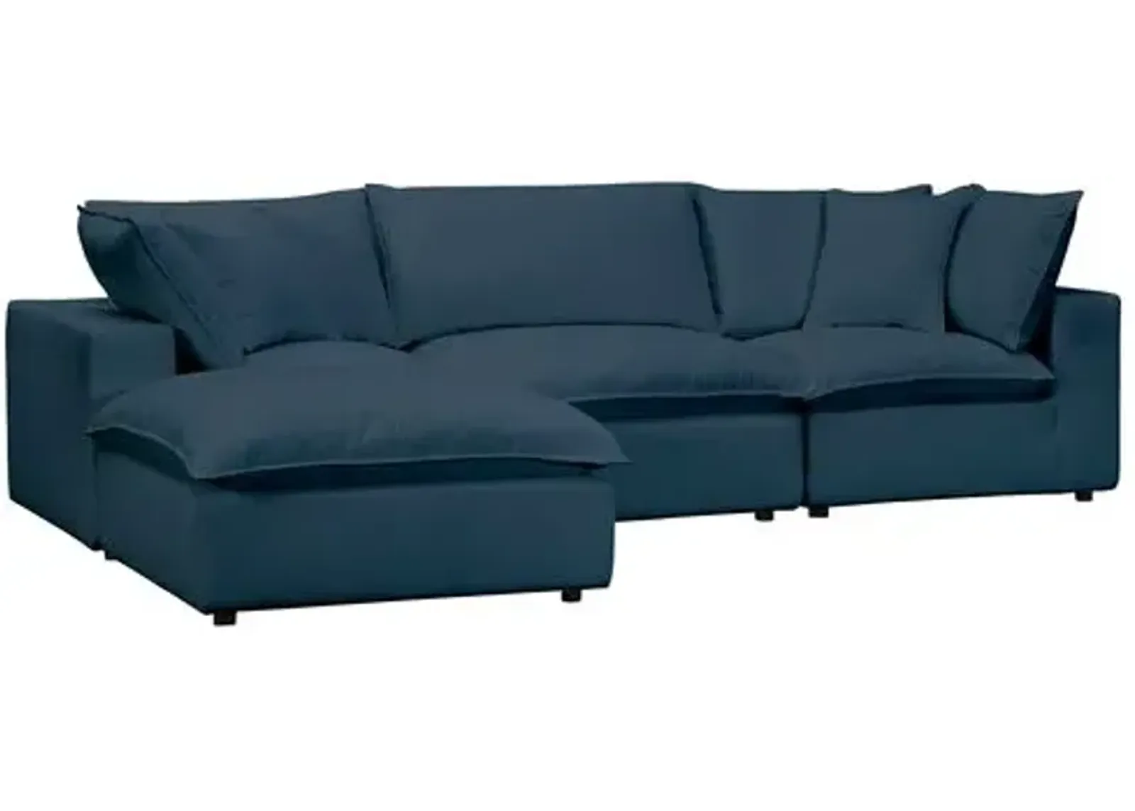 Benji Performance Modular 4-Pc Sectional - Blue