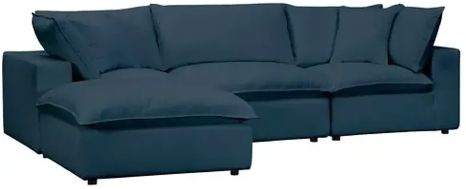 Benji Performance Modular 4-Pc Sectional - Blue