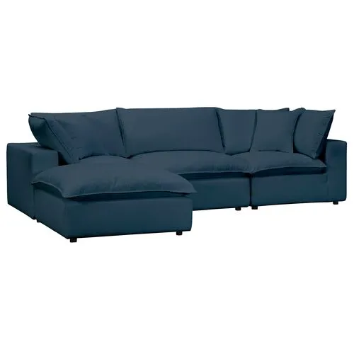 Benji Performance Modular 4-Pc Sectional - Blue