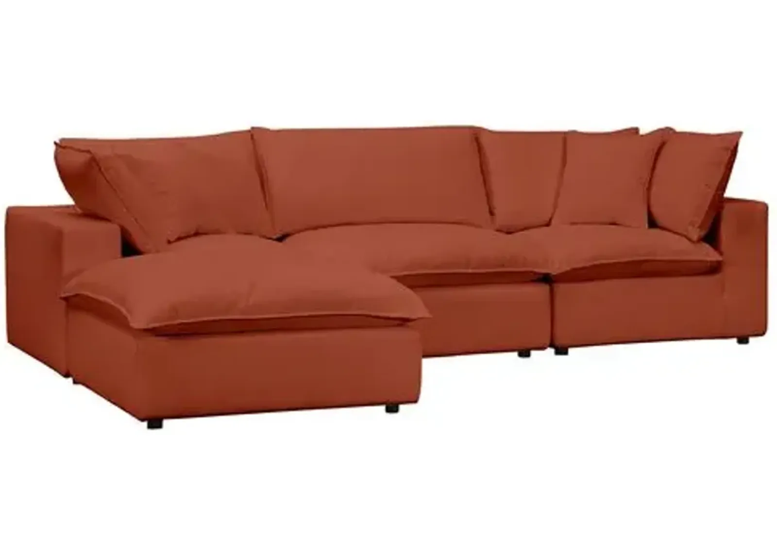 Benji Performance Modular 4-Pc Sectional - Red