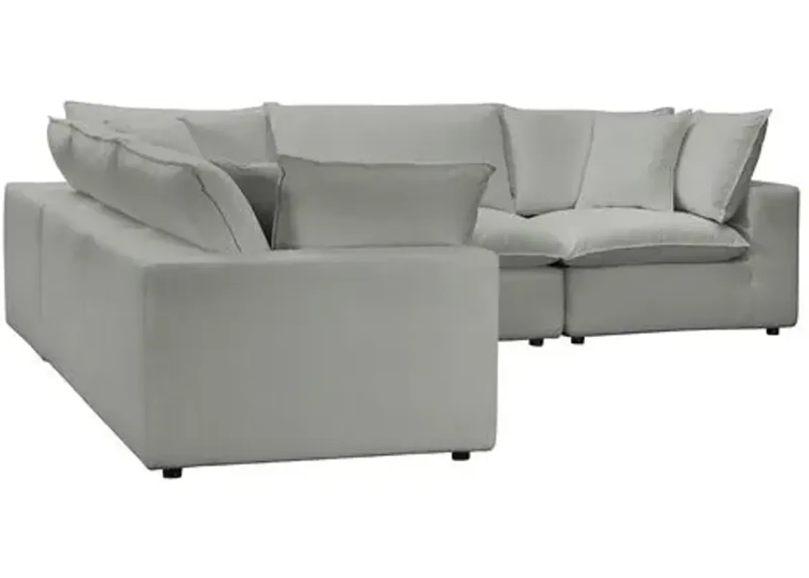 Benji Performance Modular 5-Pc L-Sectional - Gray