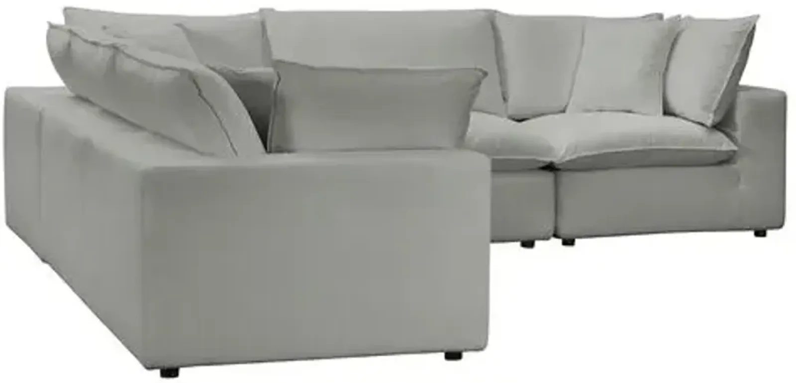 Benji Performance Modular 5-Pc L-Sectional - Gray