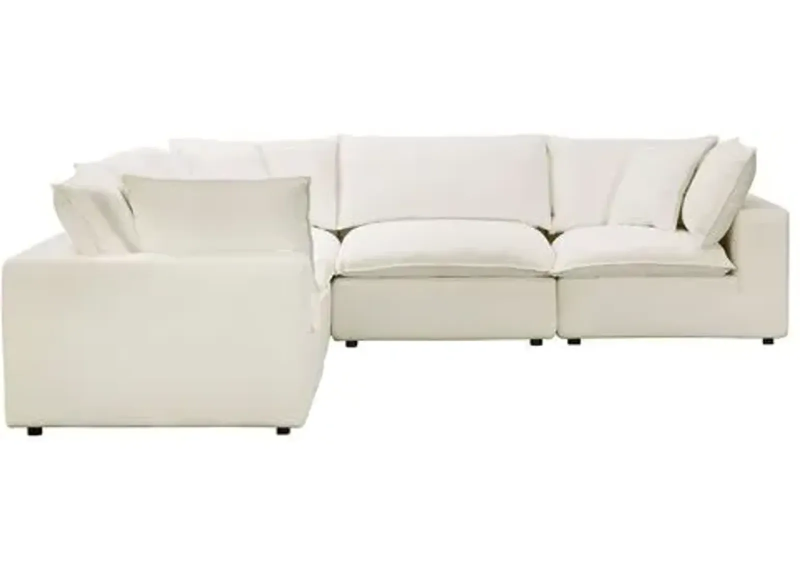 Benji Performance Modular 5-Pc L-Sectional - Beige