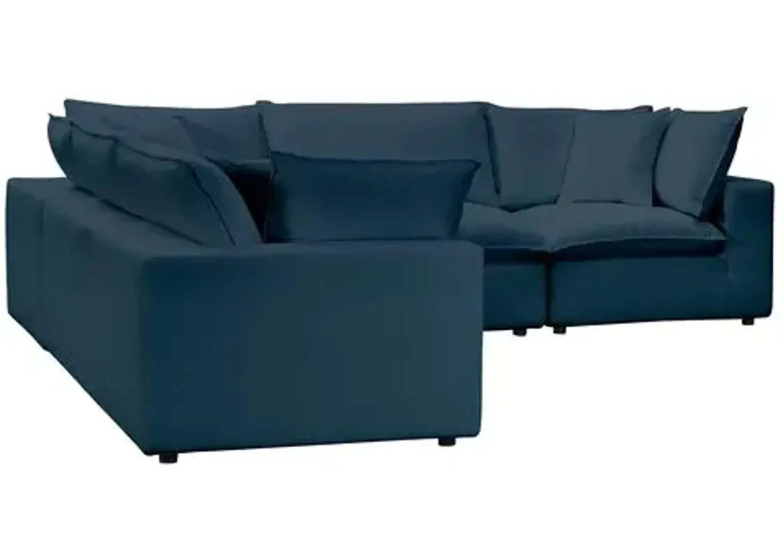 Benji Performance Modular 5-Pc L-Sectional - Blue