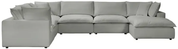 Benji Performance Modular 7-Pc Chaise Sectional - Gray - Comfortable, Sturdy, Stylish