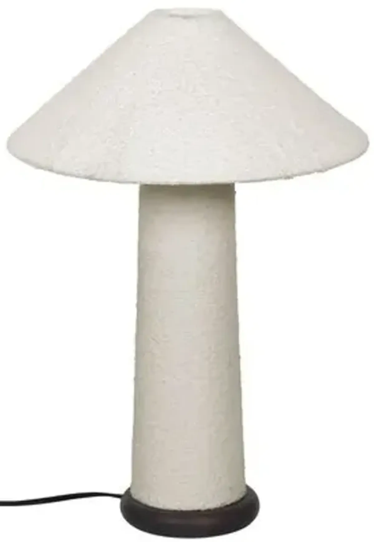 Logan Boucle Table Lamp - White