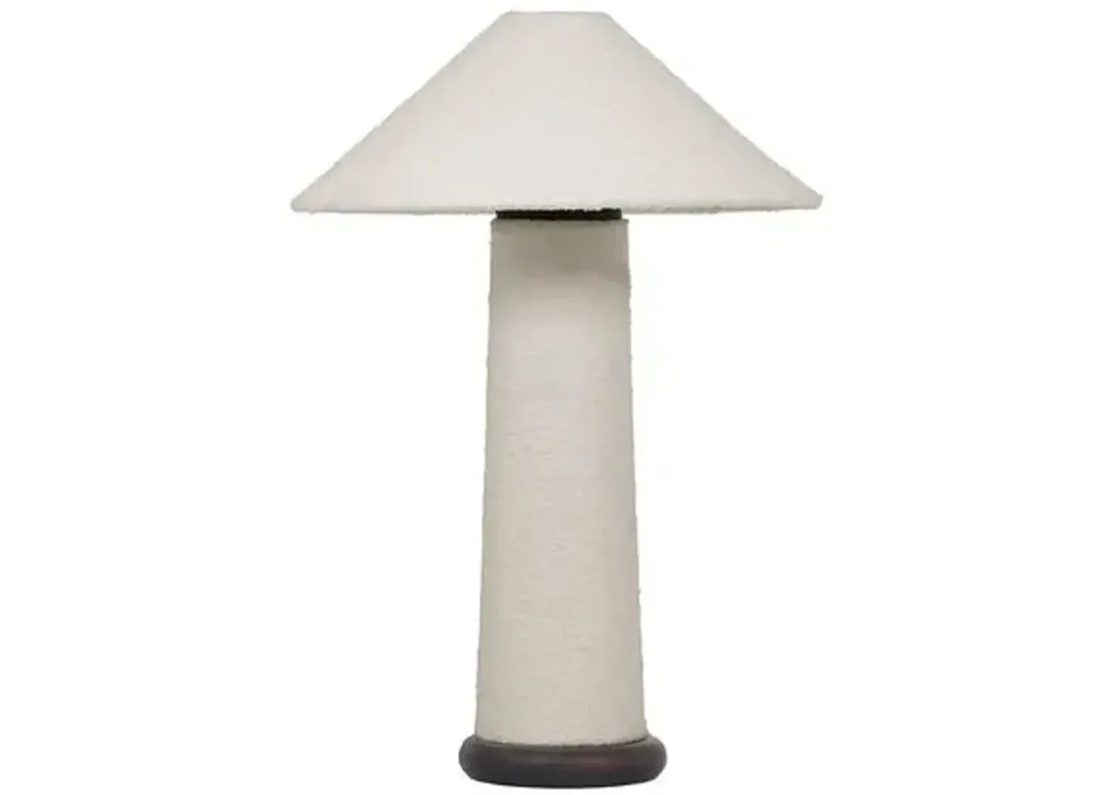 Logan Boucle Table Lamp - White