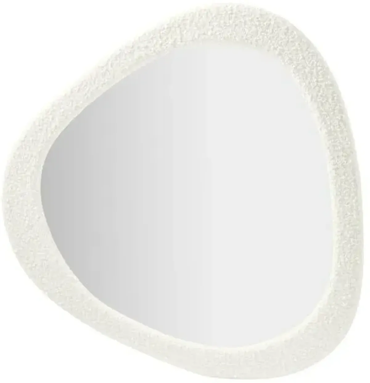 Wyatt Boucle Triangular Mirror - Cream - White