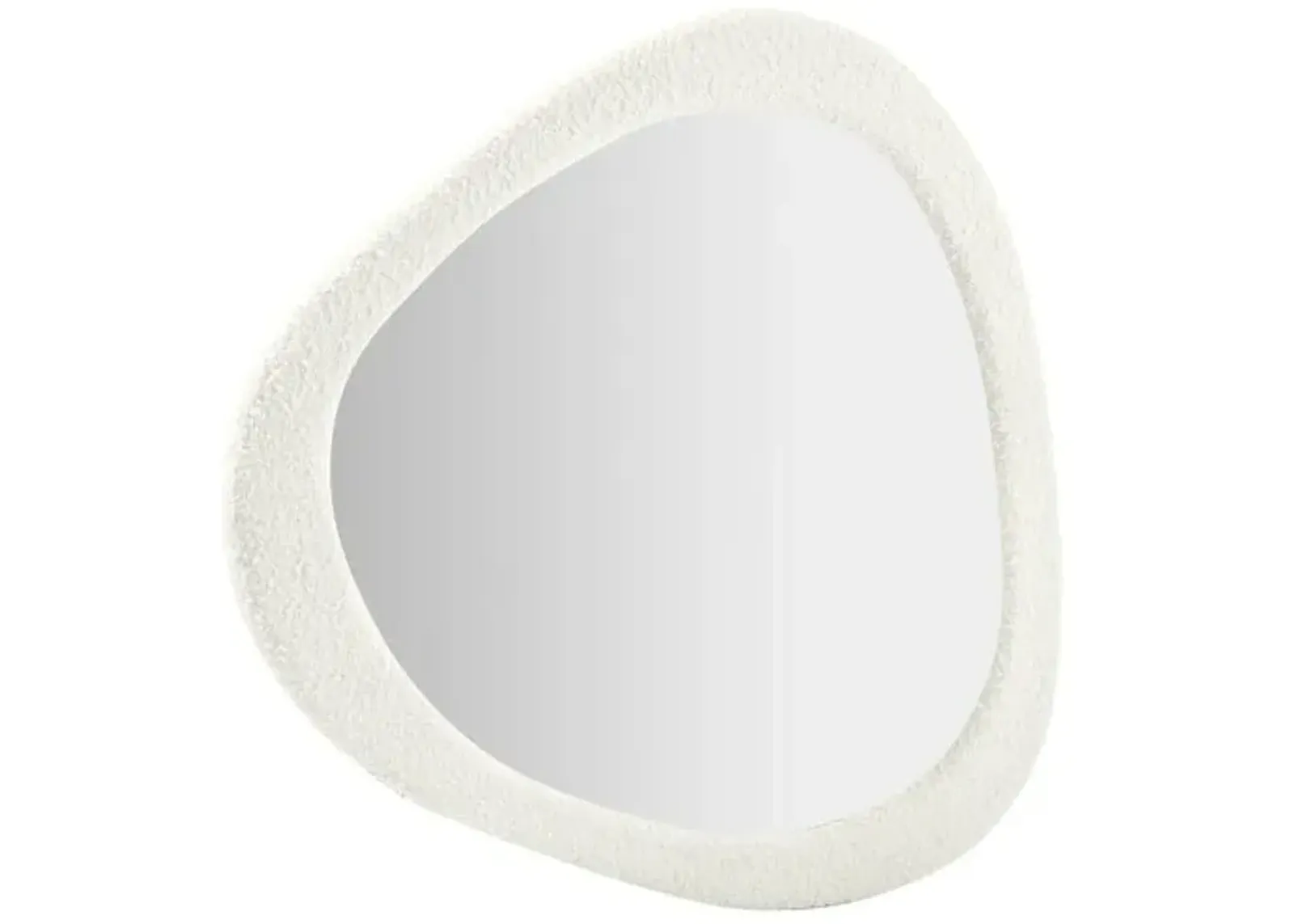 Wyatt Boucle Triangular Mirror - Cream - White