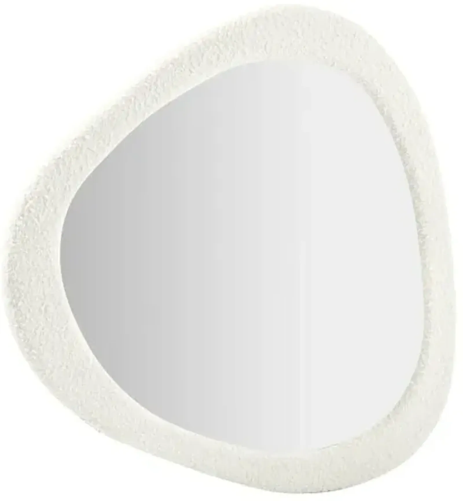 Wyatt Boucle Triangular Mirror - Cream - White