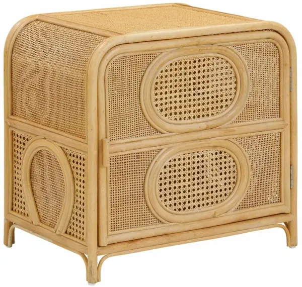 Owen Rattan Nightstand, Natural