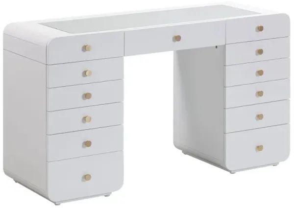 Mason Vanity Desk, White