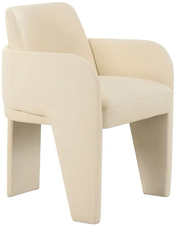 Brayden Vegan Leather Dining Chair, Cream