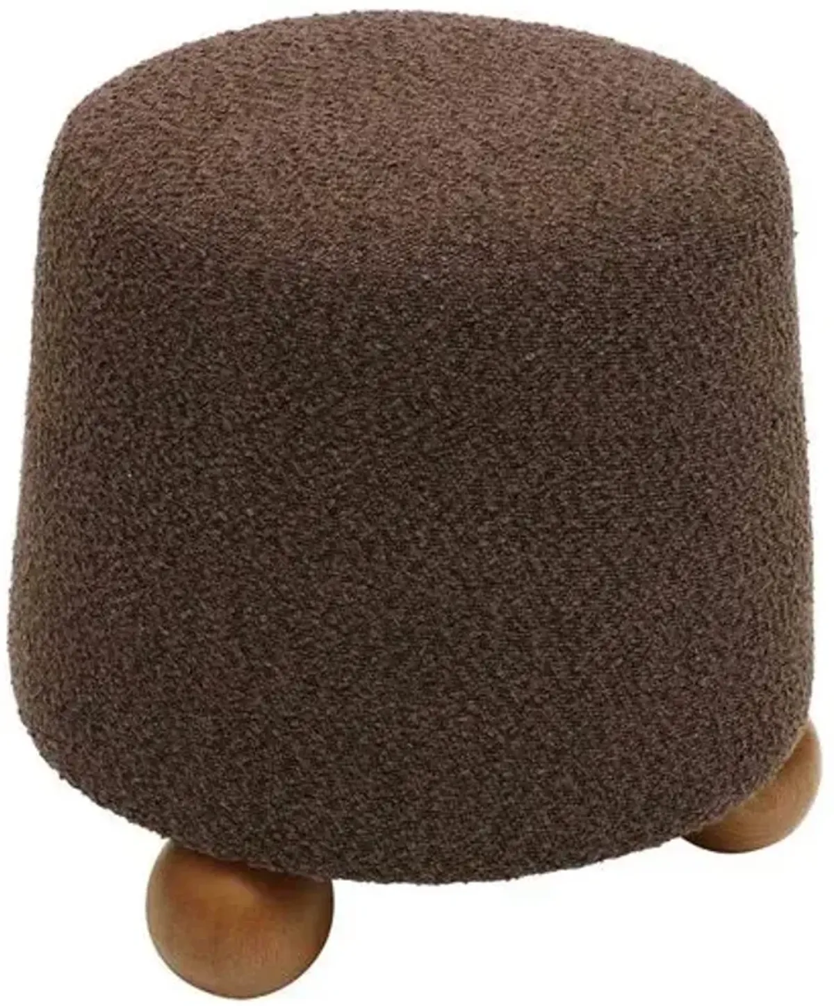 Willow Boucle Stool - Chocolate Brown