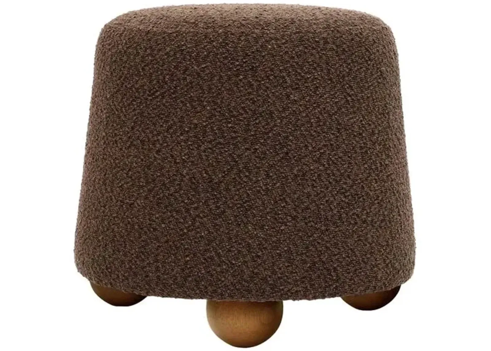 Willow Boucle Stool - Chocolate Brown