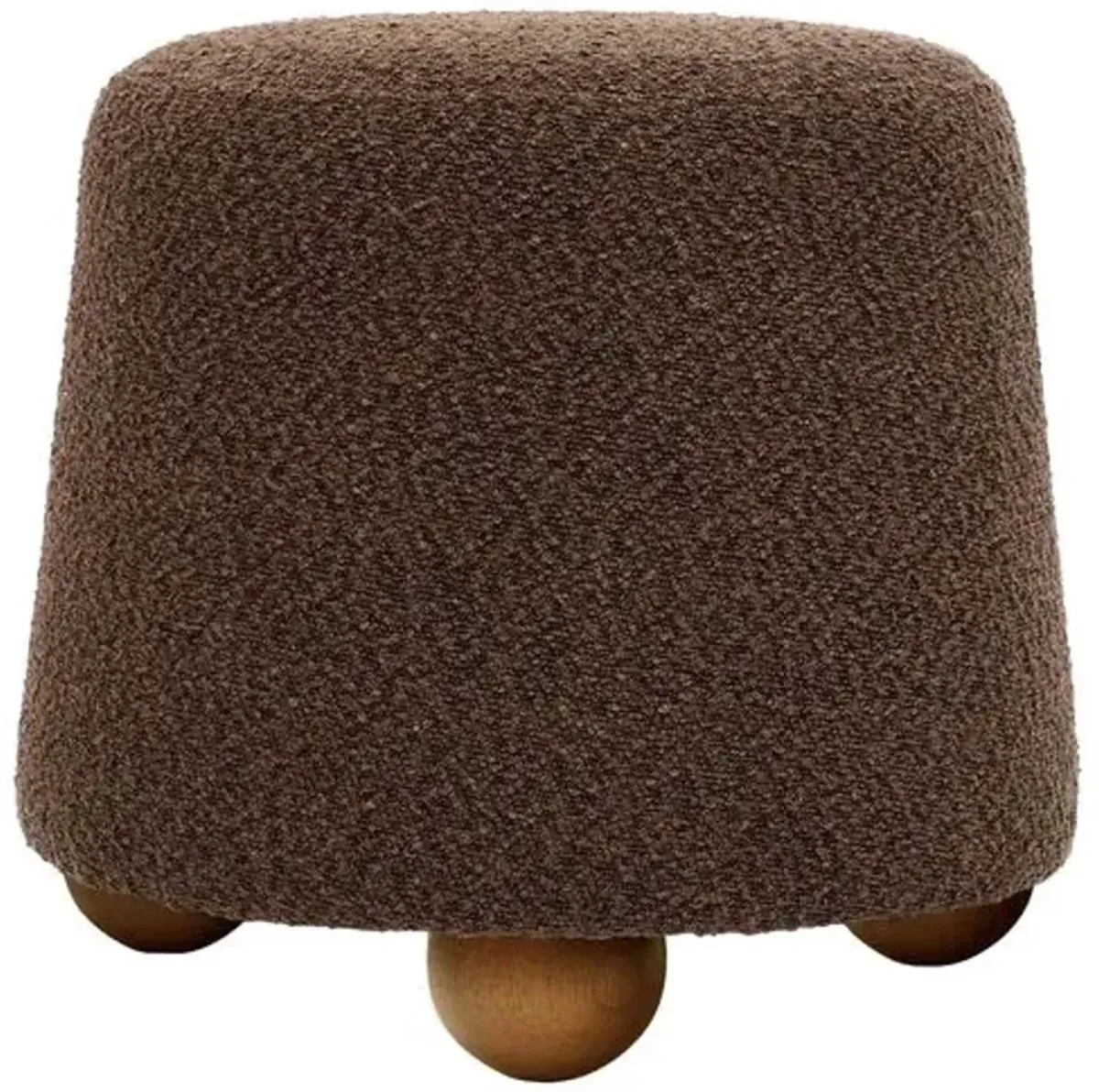 Willow Boucle Stool - Chocolate Brown