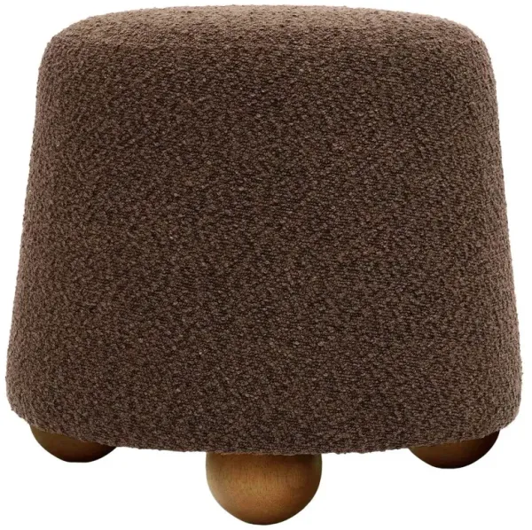 Willow Boucle Stool, Chocolate Brown