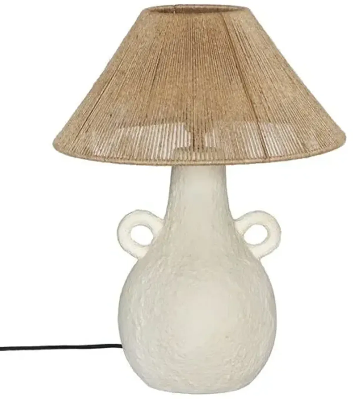 Jude Ceramic Table Lamp - Natural/White - Multi