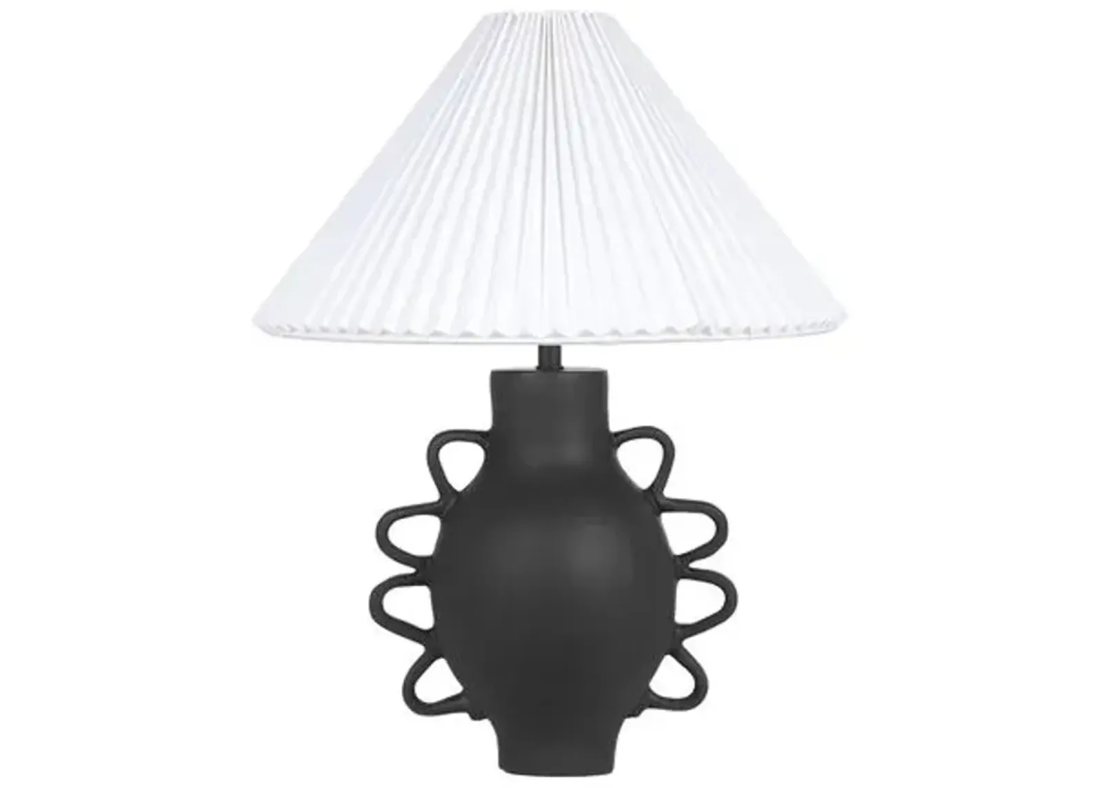 Nova Pleated Shade Table Lamp - Black