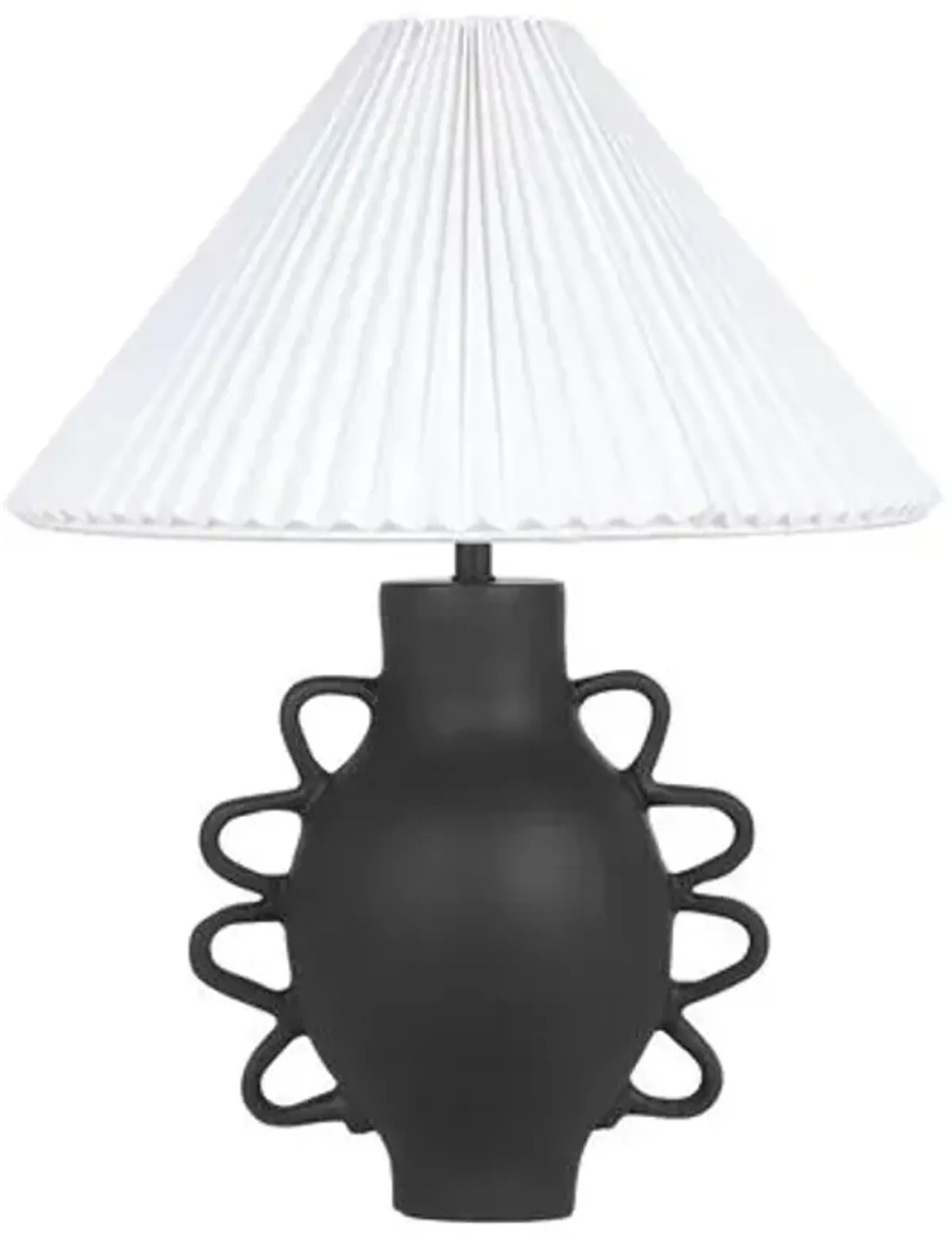 Nova Pleated Shade Table Lamp - Black