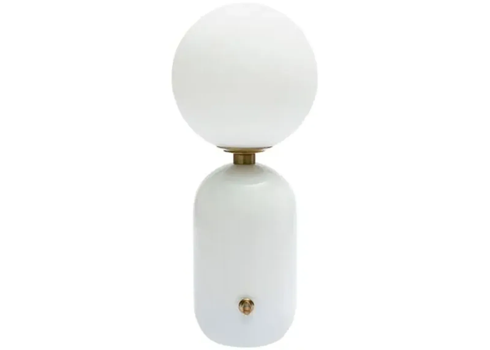 Theodore Globe Table Lamp - White