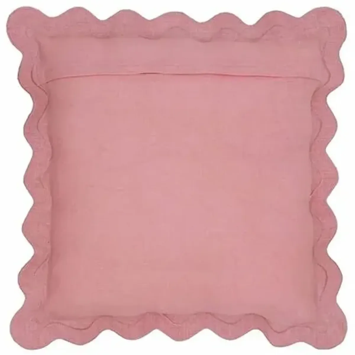 Harper Scalloped Edge Linen Throw Pillow