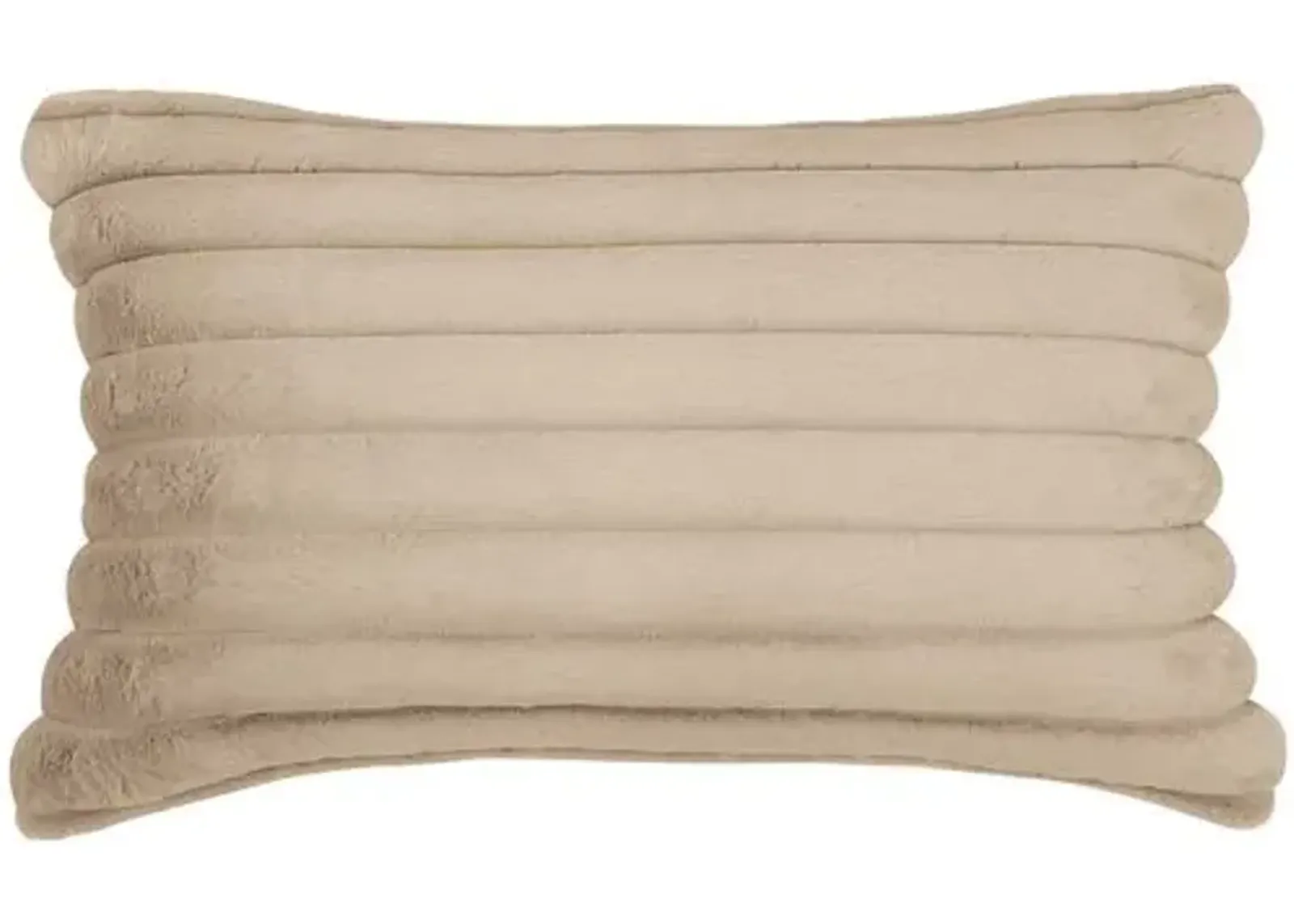 Nora Vegan Fur Channeled Lumbar Pillow