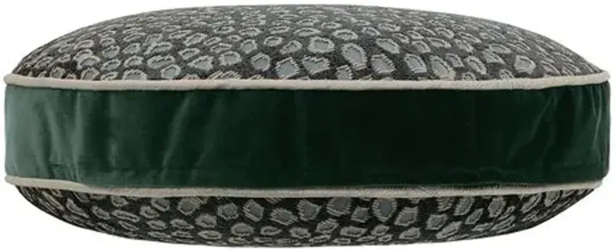 Edyn Velvet Disc Pillow - Emerald Spot