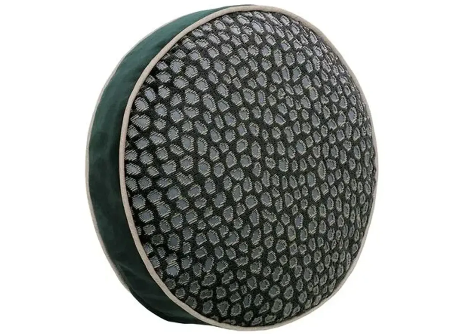 Edyn Velvet Disc Pillow - Emerald Spot