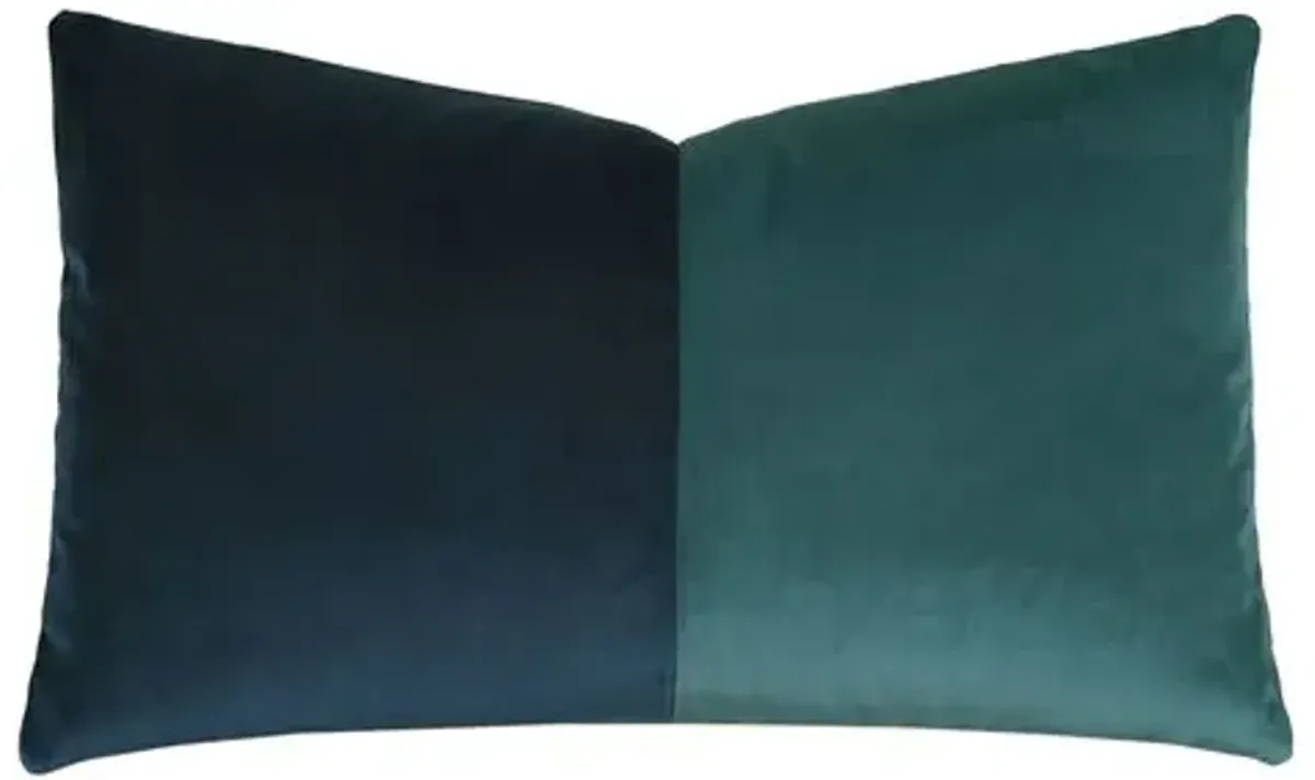 Nova Colorblock Velvet Lumbar Pillow