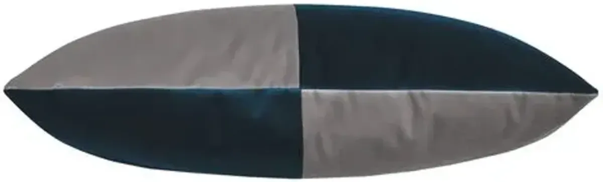 Nova Colorblock Velvet Lumbar Pillow
