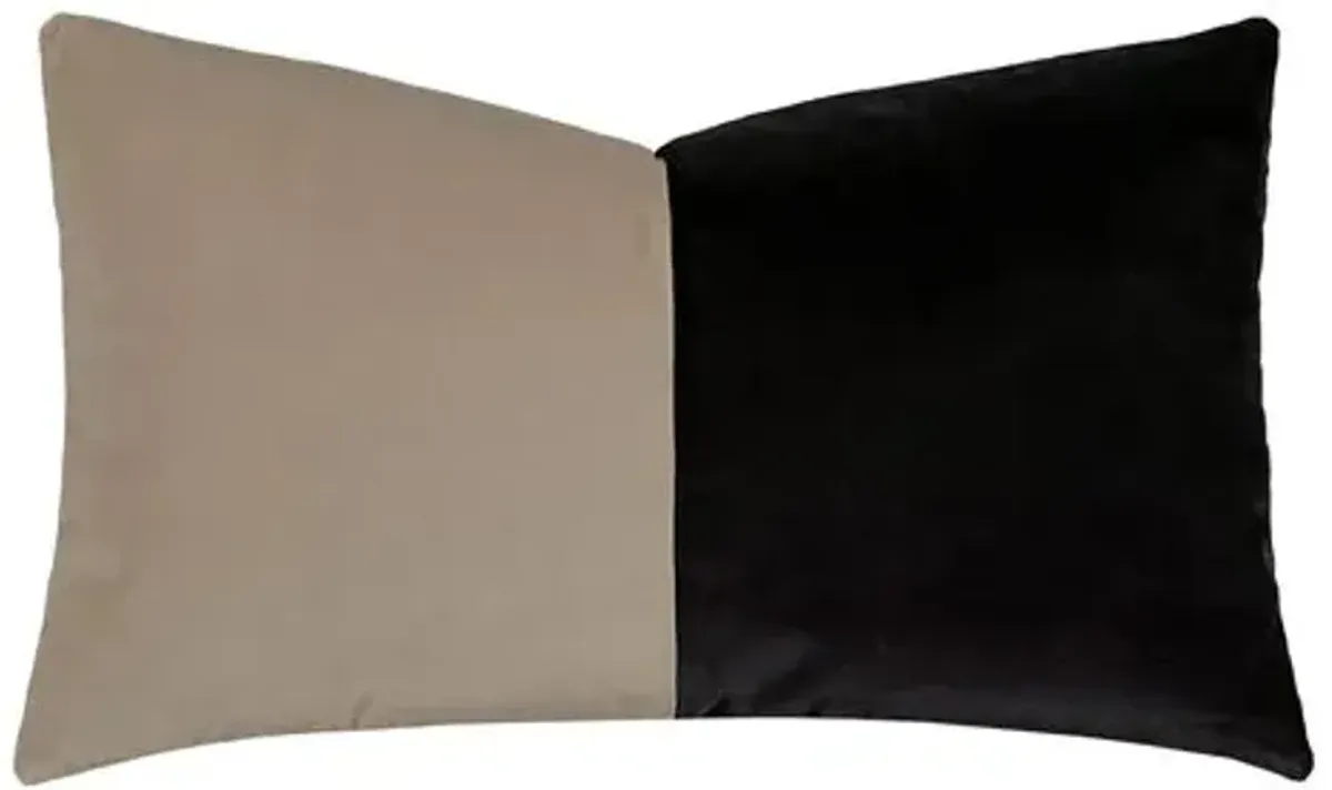 Nova Colorblock Velvet Lumbar Pillow