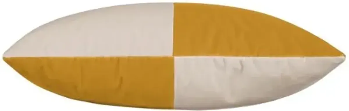 Nova Colorblock Velvet Lumbar Pillow