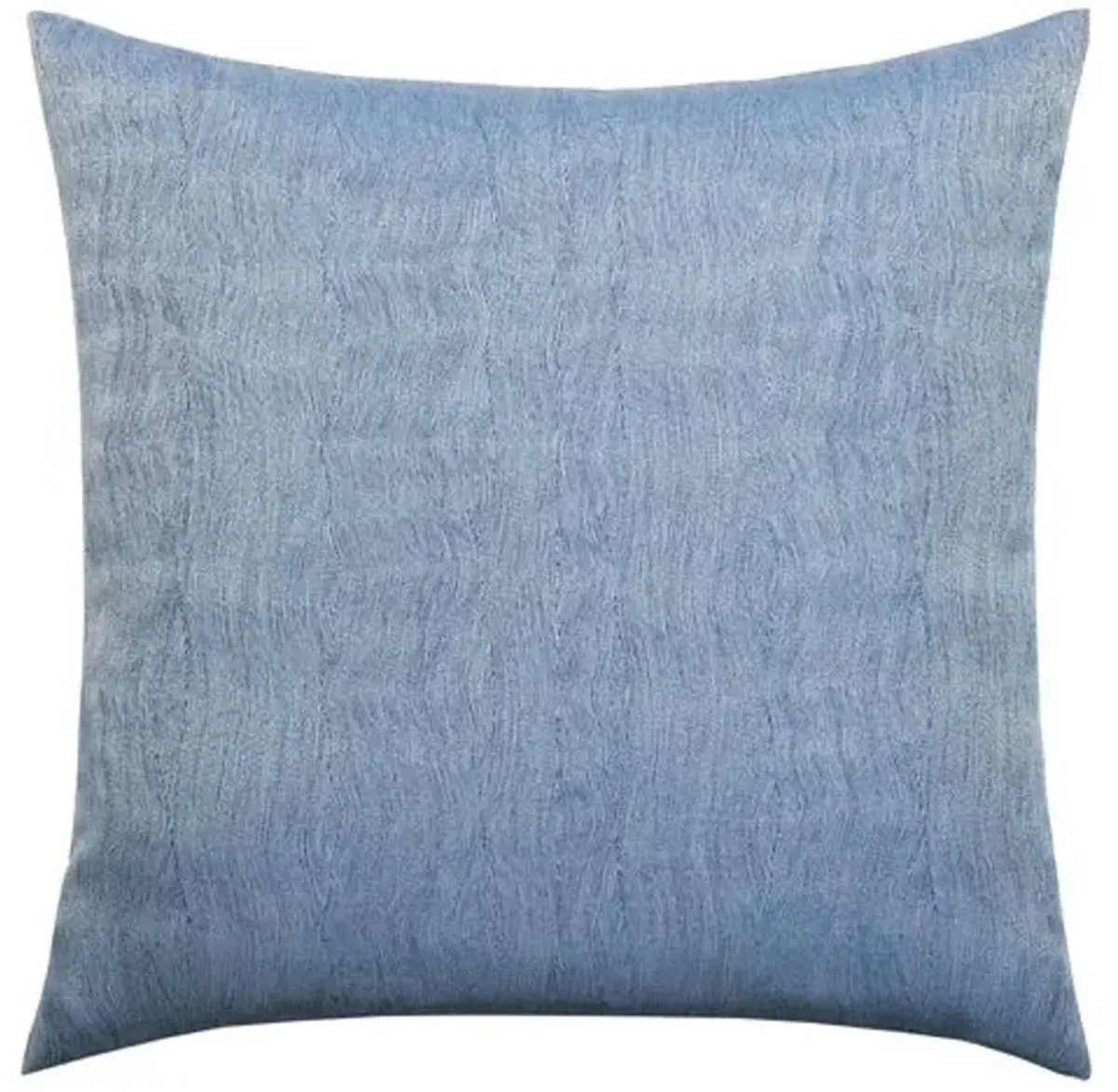 Caspian Leaf Border Pillow - Blue/White