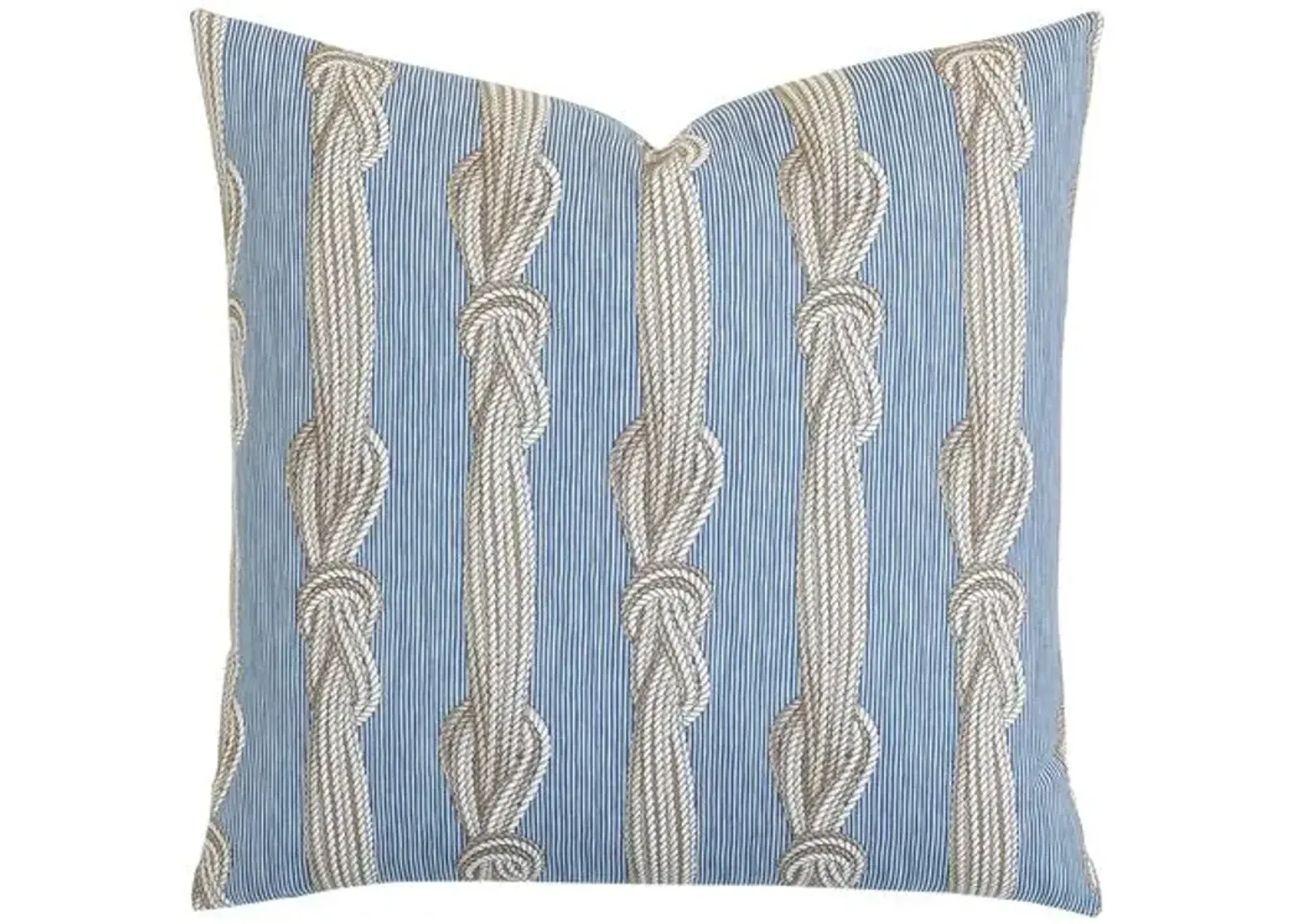 Marina Nautical Knot Pillow - Blue