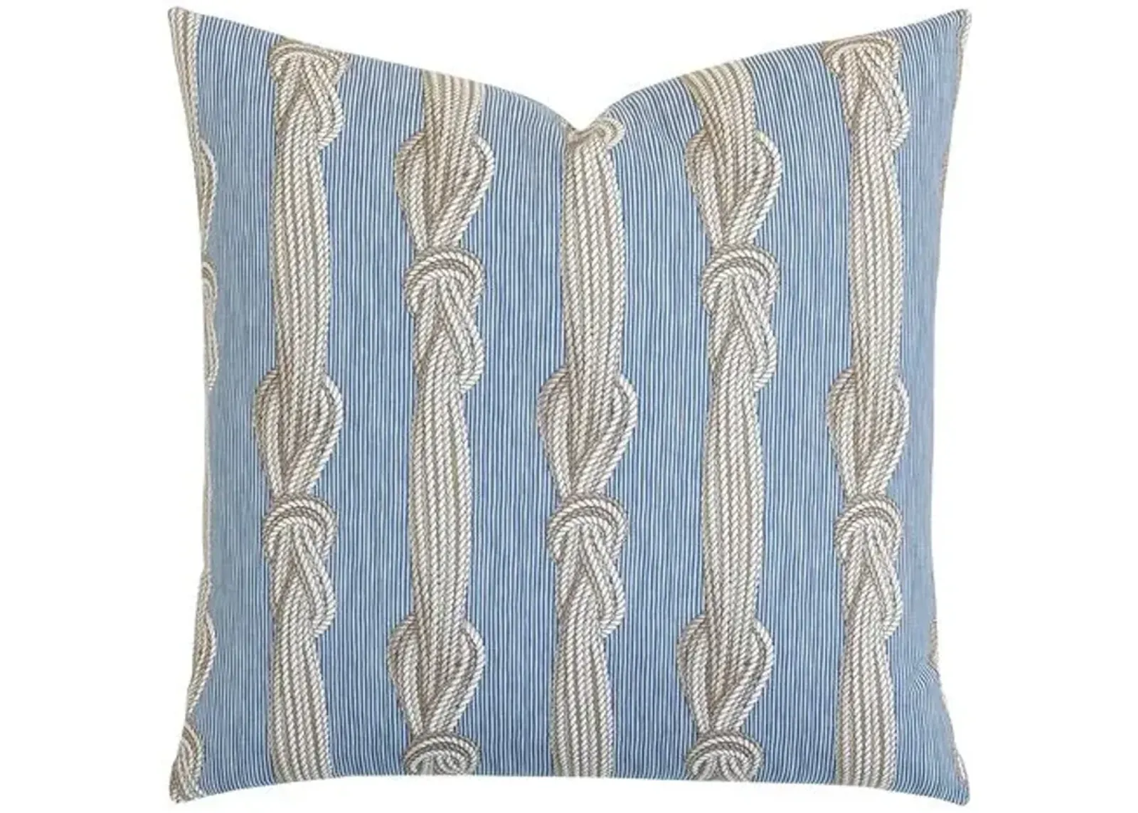 Marina Nautical Knot Pillow - Blue