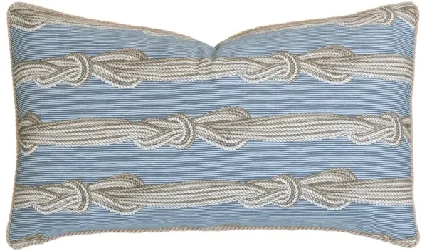 Marina Nautical Knot Lumbar Pillow - Blue
