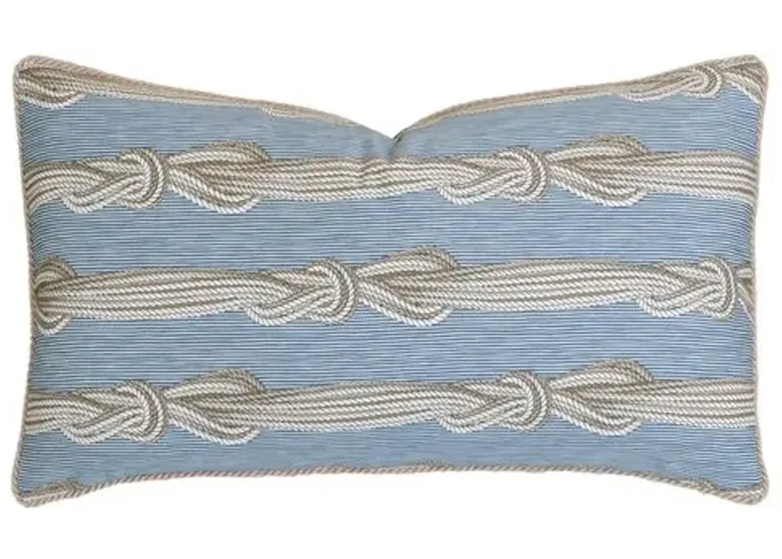 Marina Nautical Knot Lumbar Pillow - Blue