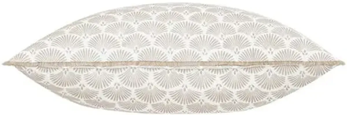 Serena Deco Shell Pillow - Ivory