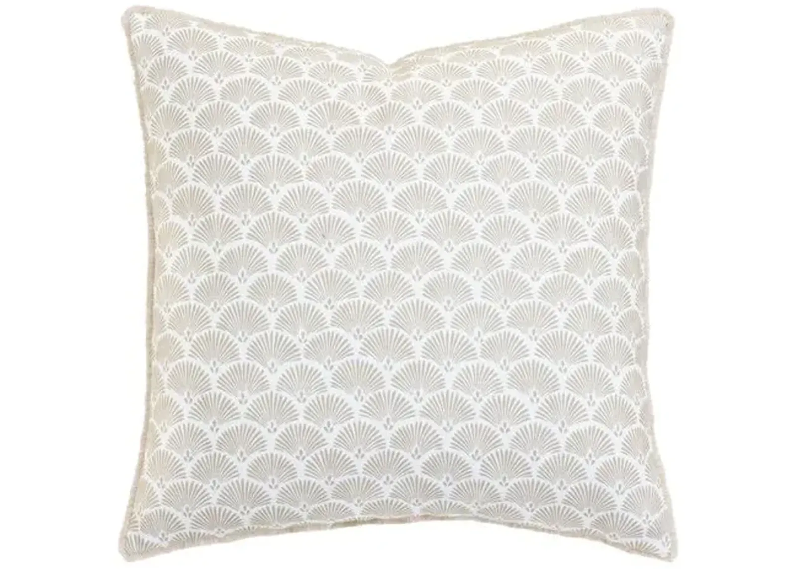 Serena Deco Shell Pillow - Ivory