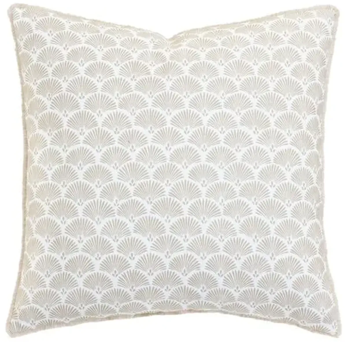 Serena Deco Shell Pillow - Ivory