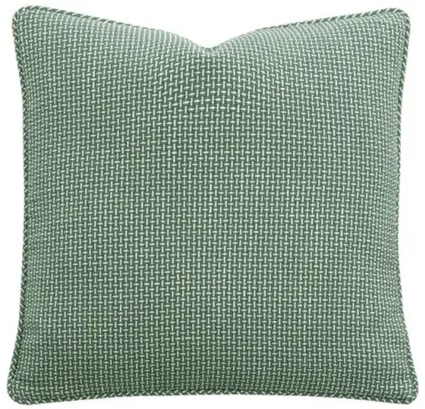 Serena Crosshatched Pillow - Pistachio
