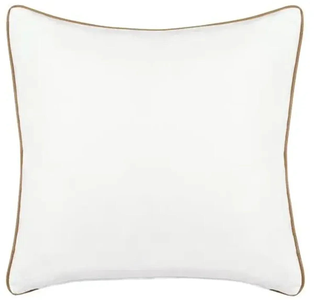 Wave Emroidered Pillow - Blue/White