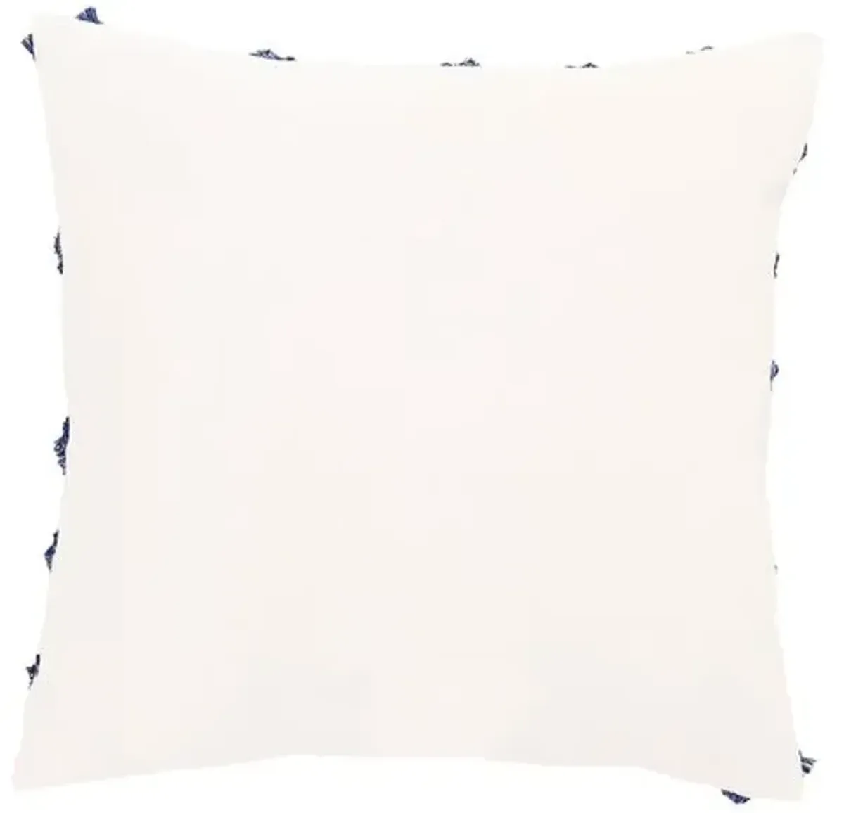 Wave Geometric Trim Pillow - White/Blue