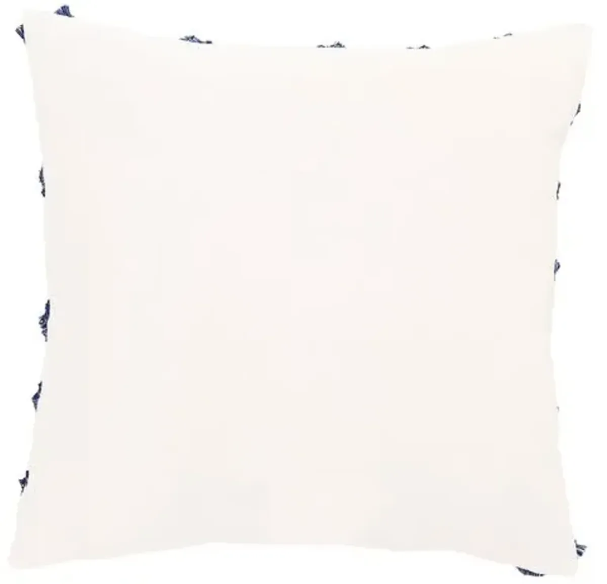 Wave Geometric Trim Pillow - White/Blue