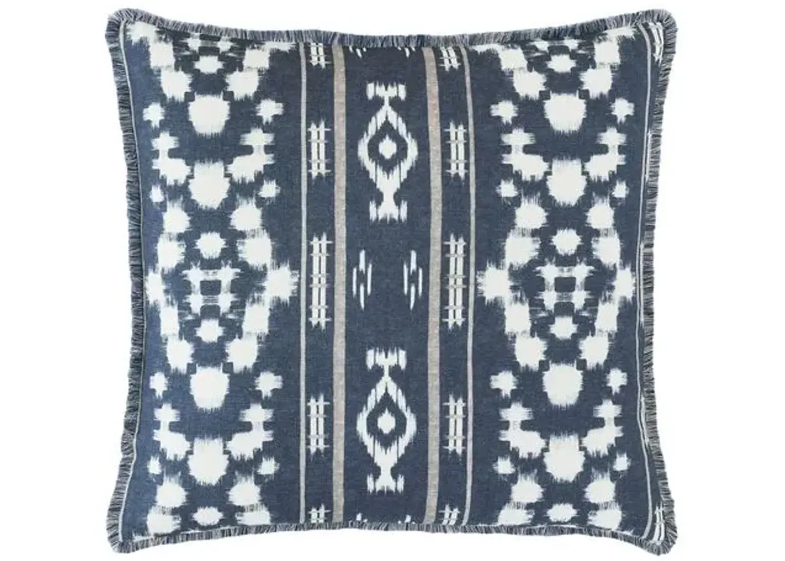 Allegra Ikat Pillow - Indigo