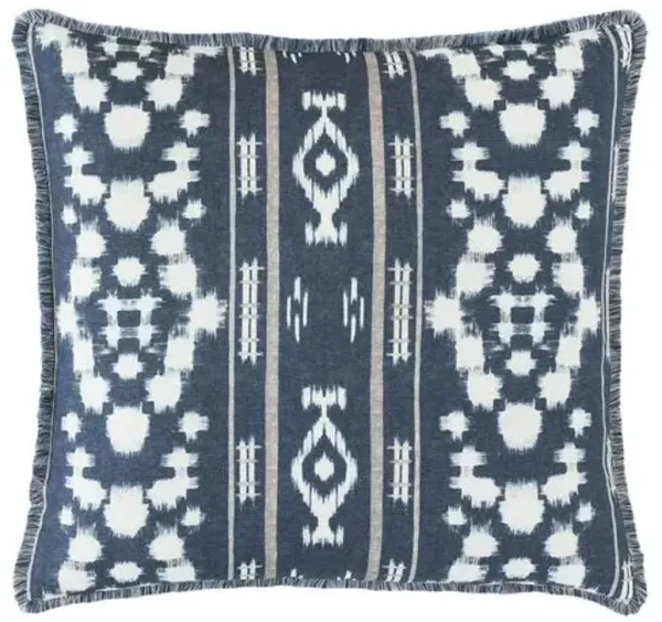 Allegra Ikat Pillow - Indigo